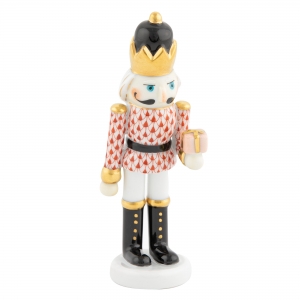 Herend Nutcracker with Gift - Rust