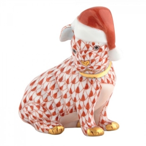 Herend Santa Puppy - Rust