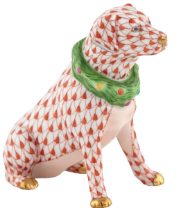 Herend Holiday Dog - Rust
