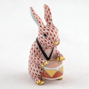 Herend Drummer Bunny - Rust