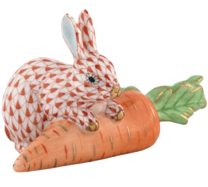 Herend Carrot Love Bunny - Rust