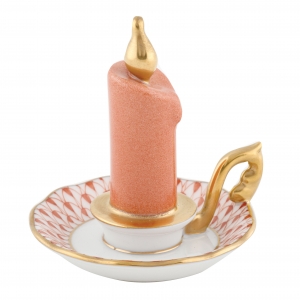 Herend Glowing Candlestick - Rust
