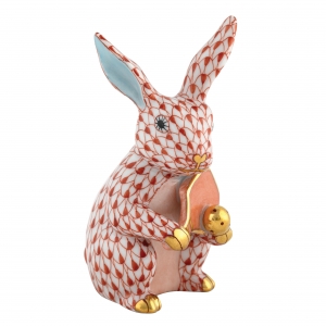 Herend Pickleball Bunny - Rust