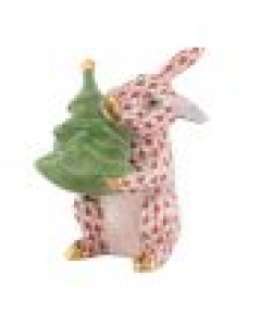 Herend Christmas Tree Bunny - Rust