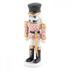 Herend Nutcracker With Sword - Rust