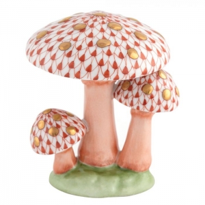 Herend Mushroom Trio - Rust