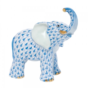 Herend Young Elephant Young Elephant - Blue