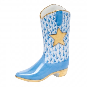 Herend Cowboy Boot - Blue