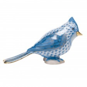 Herend Tufted Titmouse Blue