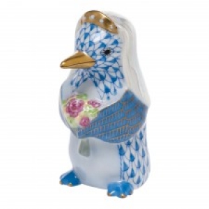 Herend Penguin Bride Blue