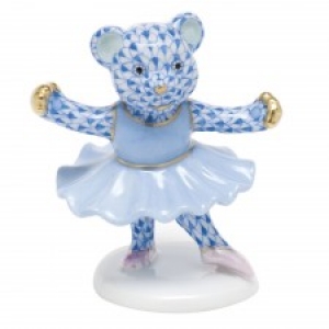 Herend Ballerina Bear Blue
