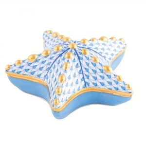 Herend Starfish Box - Blue