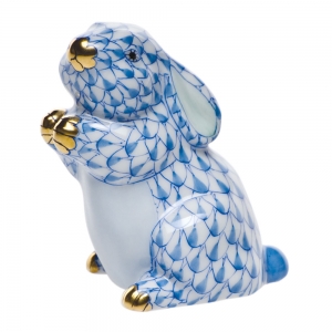 Herend Pudgy Bunny Blue