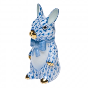 Herend Bunny with Bowtie Blue