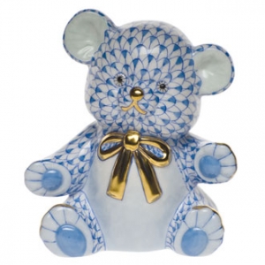 Herend Teddy Bear Blue