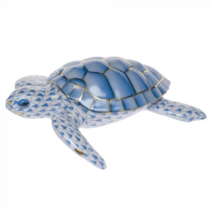 Herend Loggerhead Turtle Blue