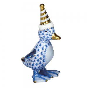 Herend Party Duckling Blue