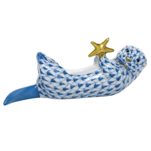 Herend Sea Otter w/ Starfish Blue