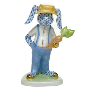 Herend Farmer Bunny - Blue