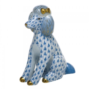 Herend Poodle - Blue