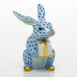 Herend Celebration Bunny - Blue
