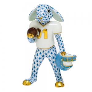Herend Football Bunny - Blue