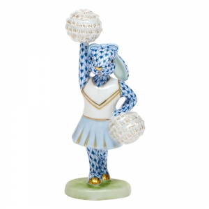 Herend Cheerleader Bunny - Blue
