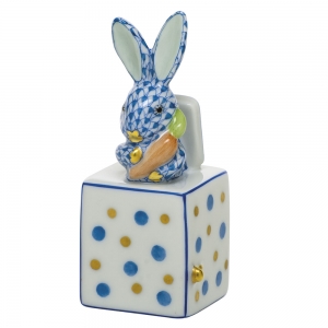Herend Jack In The Box Bunny - Blue