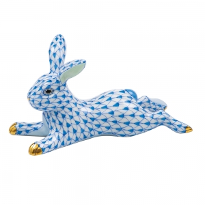 Herend Lounging Bunny - Blue