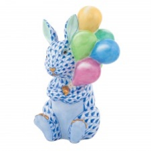 Herend Balloon Bunny Blue