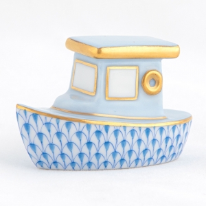 Herend Tug Boat - Blue