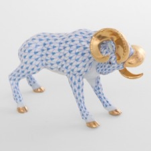 Herend Charging Ram - Blue