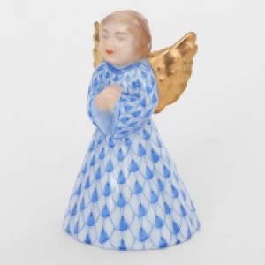 Herend Petite Praying Angel - Blue