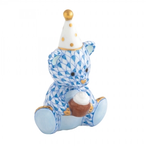 Herend Birthday Bear Blue
