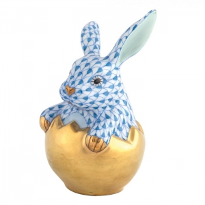 Herend Hatching Bunny - Blue