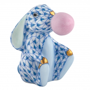 Herend Bubble Gum Bunny - Blue