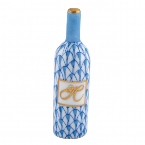 Herend Wine Bottle - Blue