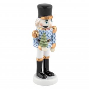 Herend Nutcracker with Christmas Tree - Blue