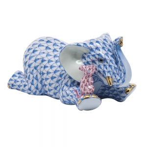 Herend Fast Friends Blue w/ Raspberry