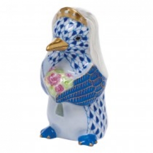 Herend Penguin Bride Sapphire