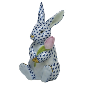 Herend Blossom Bunny Sapphire