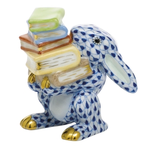 Herend Scholarly Bunny Sapphire