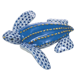 Herend Young Leatherback Turtle Sapphire