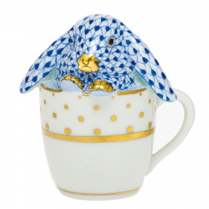 Herend Tea Cup Bunny - Sapphire