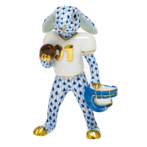 Herend Football Bunny - Sapphire