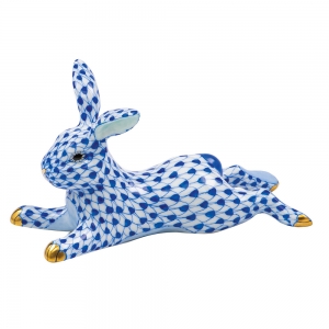 Herend Lounging Bunny - Sapphire