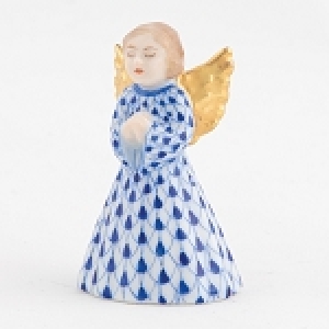 Herend Petite Praying Angel - Sapphire