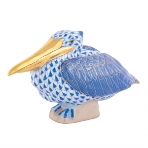 Herend Sitting Pelican Sapphire