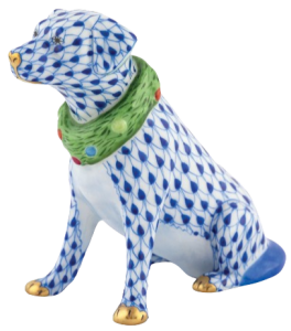 Herend Holiday Dog - Sapphire