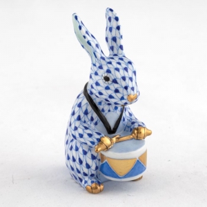 Herend Drummer Bunny - Sapphire